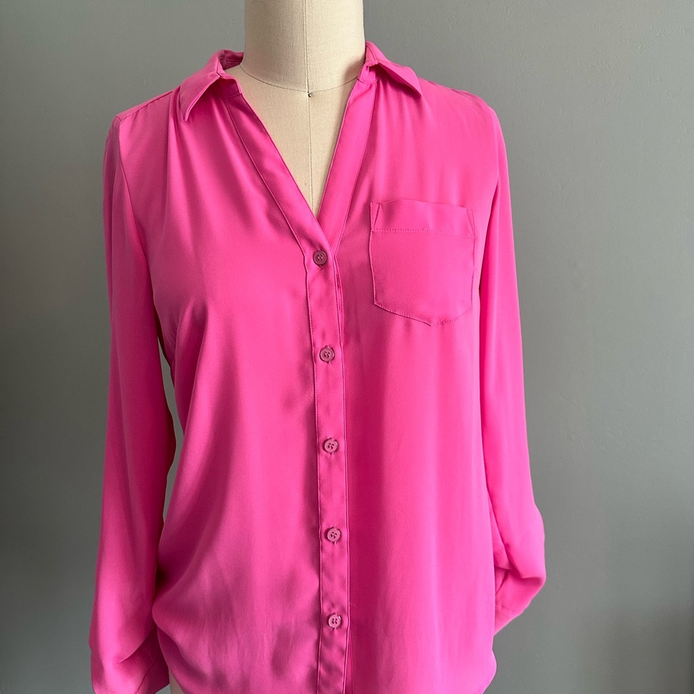 Limited Pink Women's Button-Up Blouse